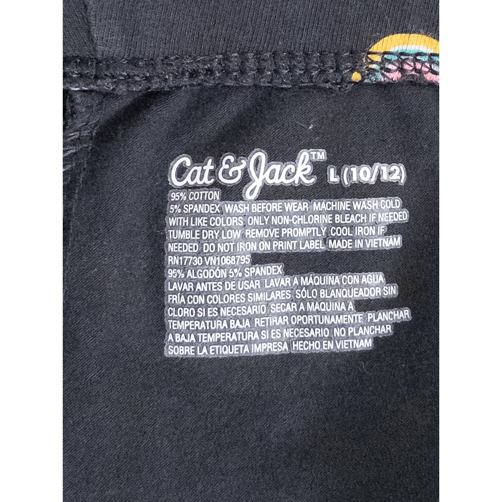 Cat & Jack Rainbow Print Leggings Girls Size L 10/12 Casual Rainbowcore Kidcore - Picture 3 of 3